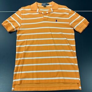 Polo Ralph Lauren Men’s Collared Shirt Short Sleeve Small Orange Stripes